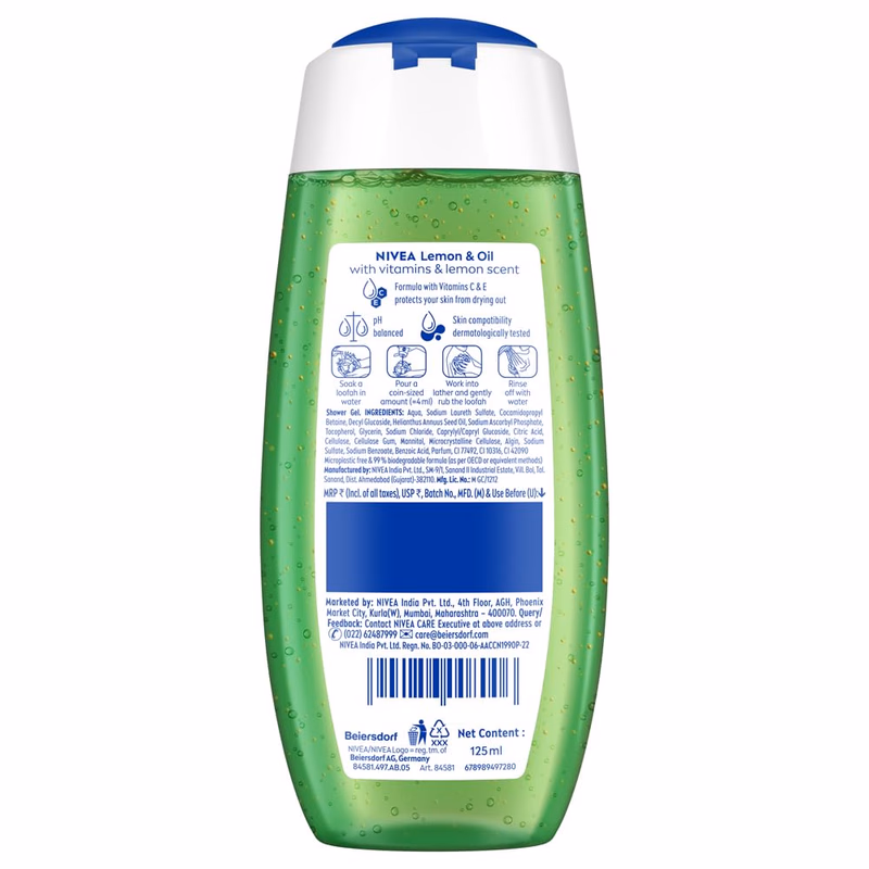 Nivea - Lemon & Oil - Shower Gel - Body Wash