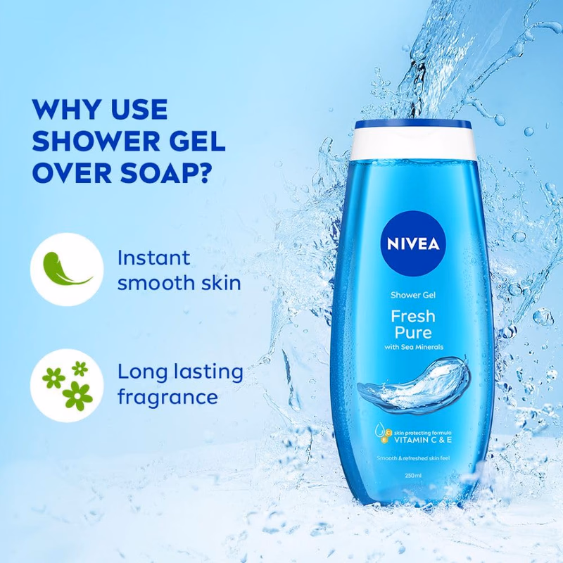 Nivea - Fresh Pure - Shower Gel - Body Wash