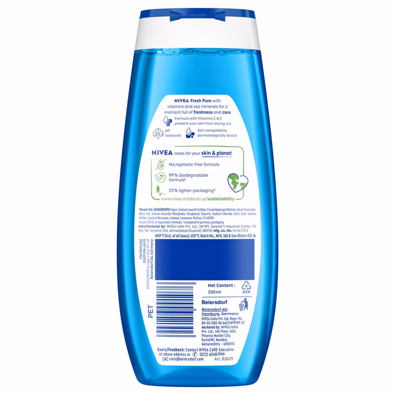Nivea - Fresh Pure - Shower Gel - Body Wash