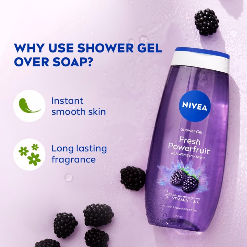 Nivea - Fresh Power Fruit - Shower Gel - Body Wash