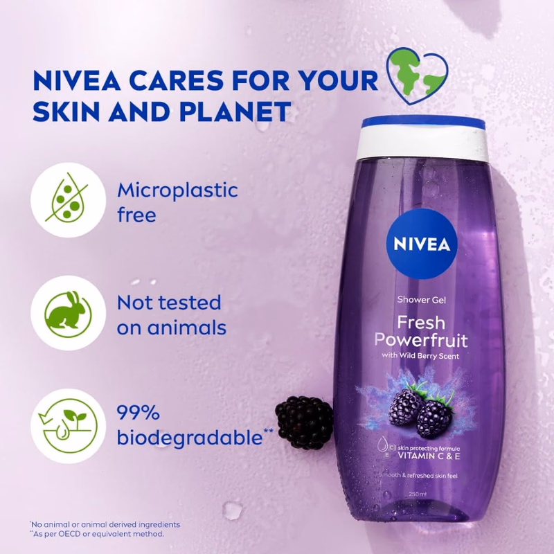 Nivea - Fresh Power Fruit - Shower Gel - Body Wash