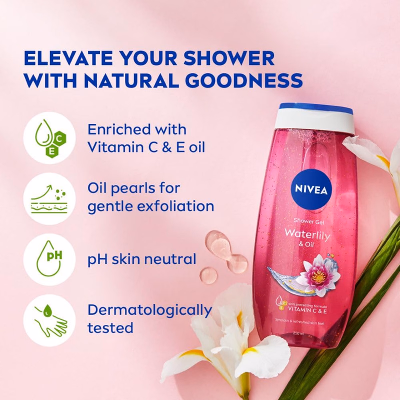 Nivea - Waterlily & Oil - Shower Gel - Body Wash