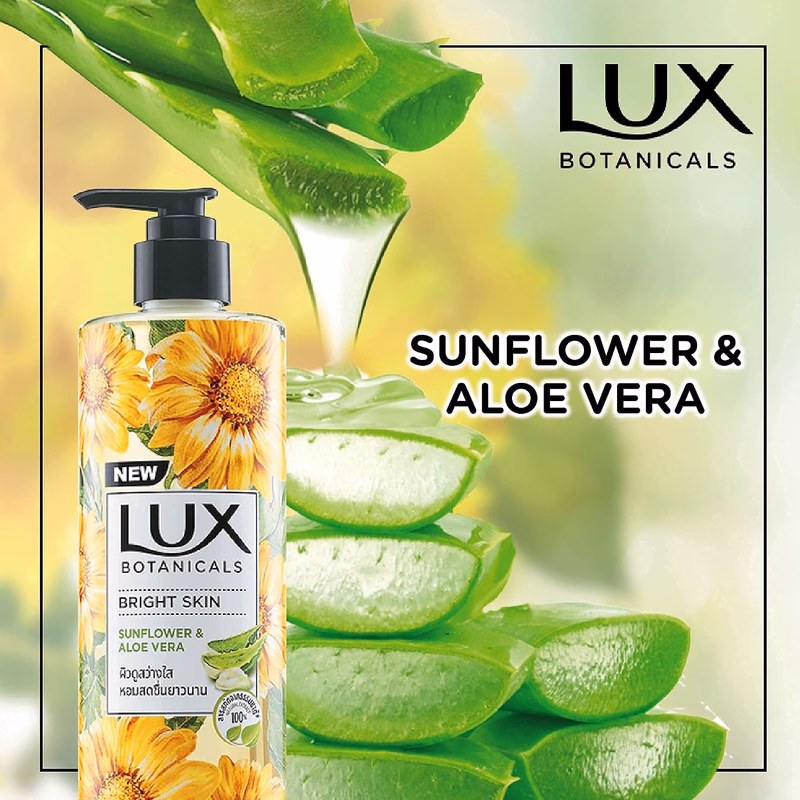 Lux - Bright Skin - Botanicals - Sunflower & Aloe Vera - Shower Gel for Women