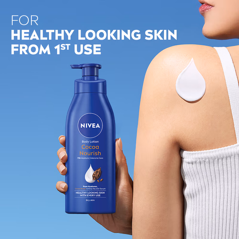 Nivea - Cocoa Nourish - Oil In Lotion-With Pure Hyaluron - For 72H Moisturization