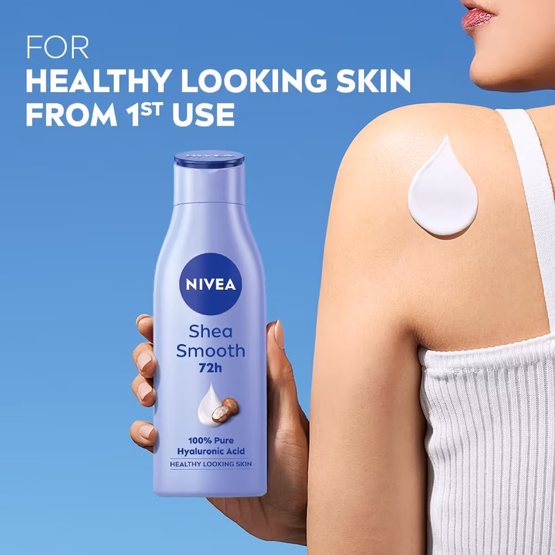 Nivea - Shea Smooth - Body Milk - 5 in 1 Complete Care - 48H Moisturised Skin (Dry Skin)