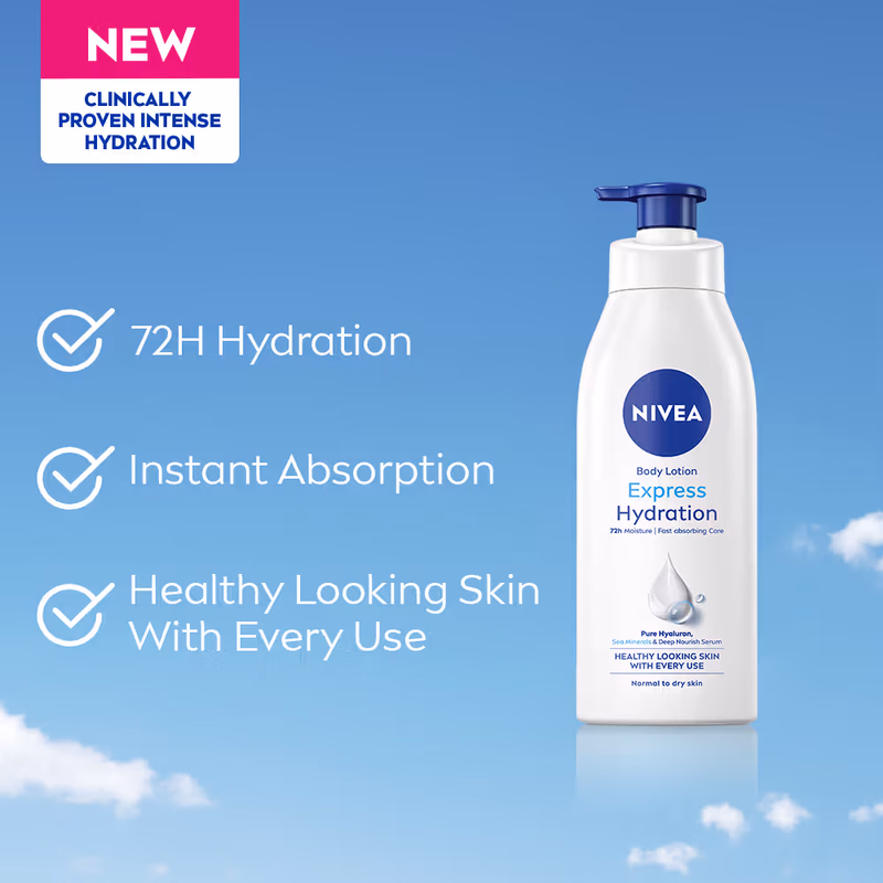 Nivea - Express Hydration - Body Lotion - with Sea Minerals - 5 in 1 Comlete Care for 48H Moisturization