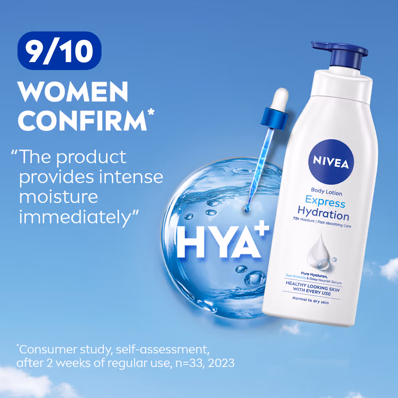 Nivea - Express Hydration - Body Lotion - with Sea Minerals - 5 in 1 Comlete Care for 48H Moisturization