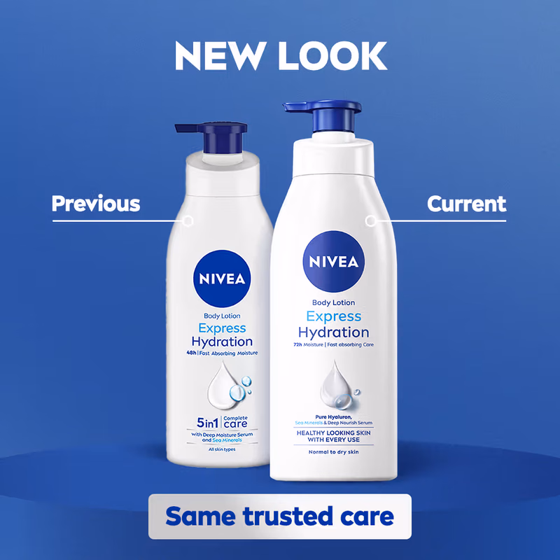 Nivea - Express Hydration - Body Lotion - with Sea Minerals - 5 in 1 Comlete Care for 48H Moisturization