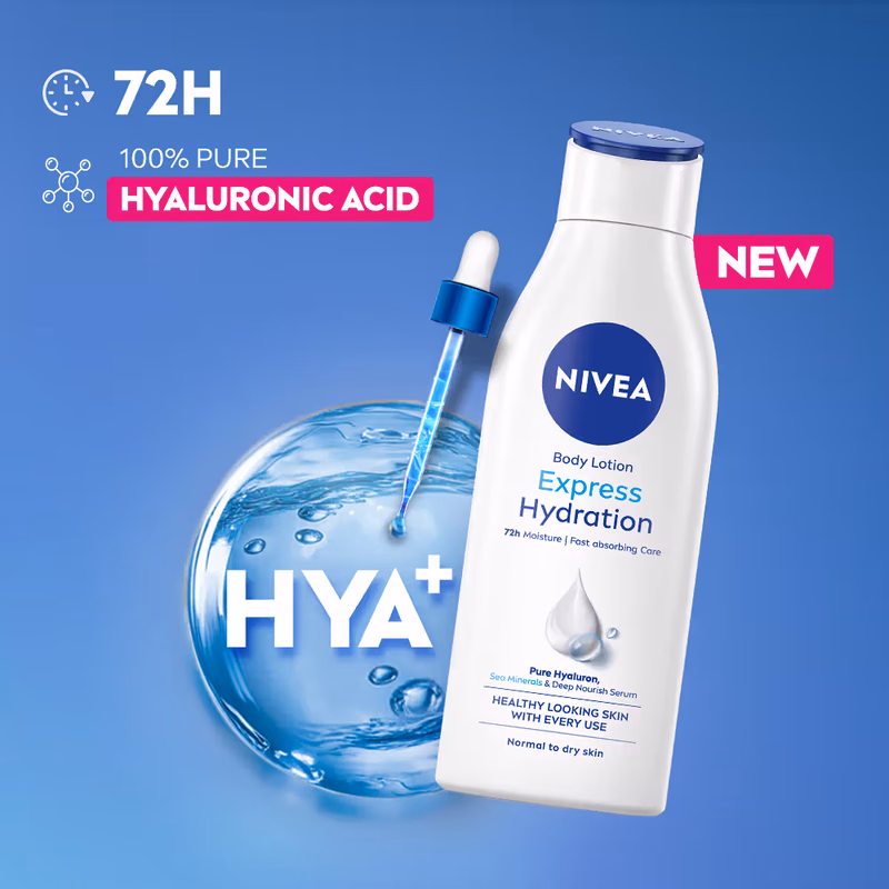 Nivea - Express Hydration - Body Lotion - with Sea Minerals - 5 in 1 Comlete Care for 48H Moisturization