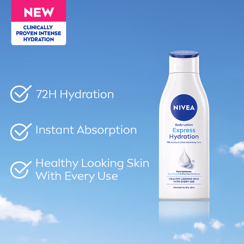 Nivea - Express Hydration - Body Lotion - with Sea Minerals - 5 in 1 Comlete Care for 48H Moisturization