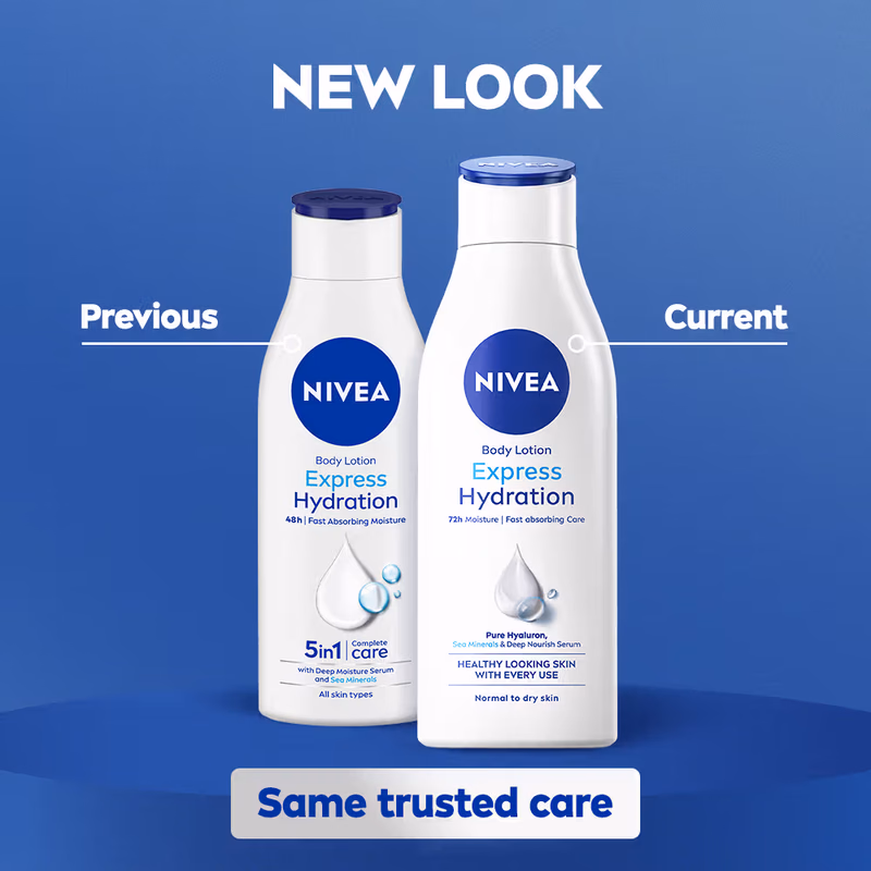 Nivea - Express Hydration - Body Lotion - with Sea Minerals - 5 in 1 Comlete Care for 48H Moisturization
