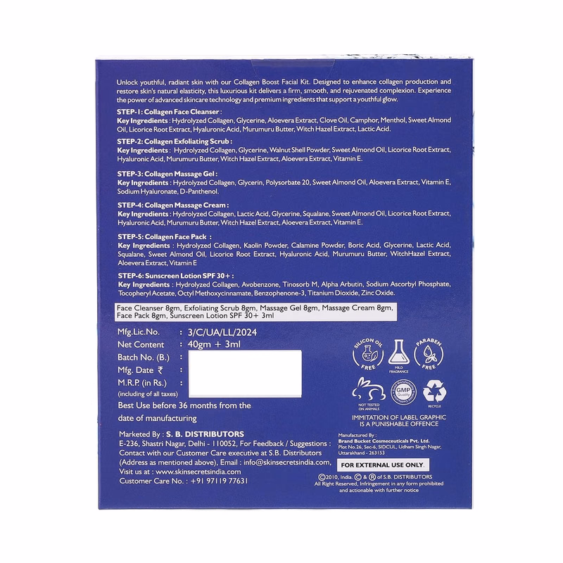 Skin Secrets Xpress - Collagen - Hydra Boost - Facial Kit