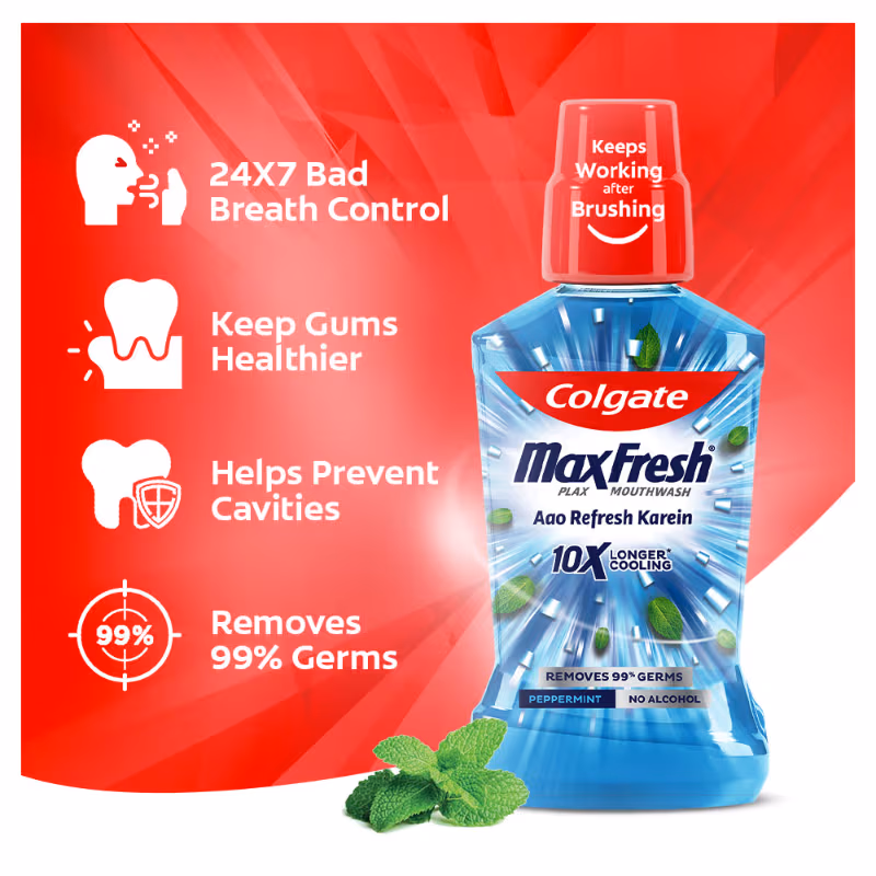 Colgate - Pepper Mint - Maxfresh - Plax Antibacterial - Mouthwash