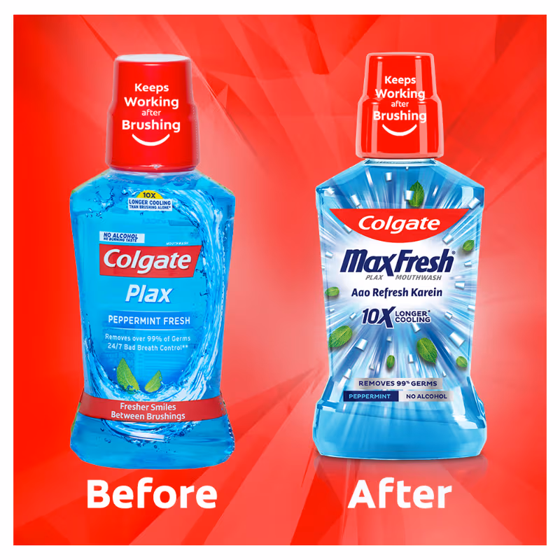 Colgate - Pepper Mint - Maxfresh - Plax Antibacterial - Mouthwash