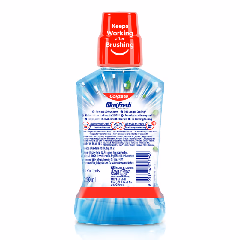 Colgate - Pepper Mint - Maxfresh - Plax Antibacterial - Mouthwash