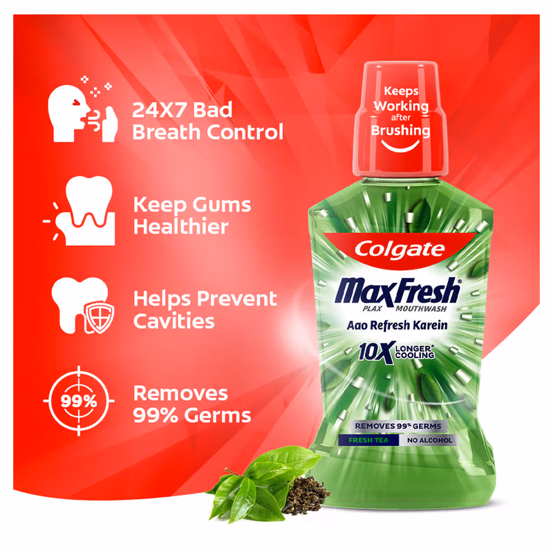 Colgate - Fresh Tea - Maxfresh - Plax Antibacterial - Mouthwash