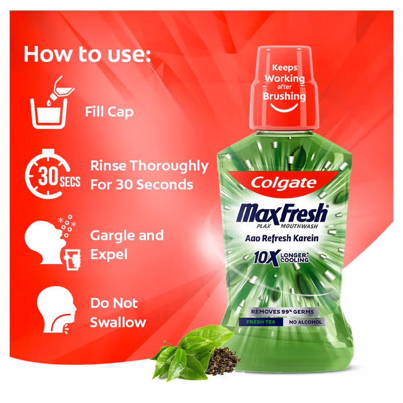 Colgate - Fresh Tea - Maxfresh - Plax Antibacterial - Mouthwash