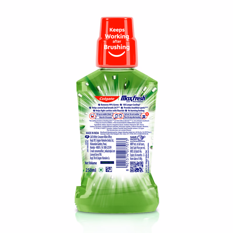 Colgate - Fresh Tea - Maxfresh - Plax Antibacterial - Mouthwash