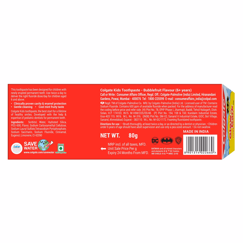 Colgate - Glow In Dark - Kid's Batman - Anticavity Toothpaste