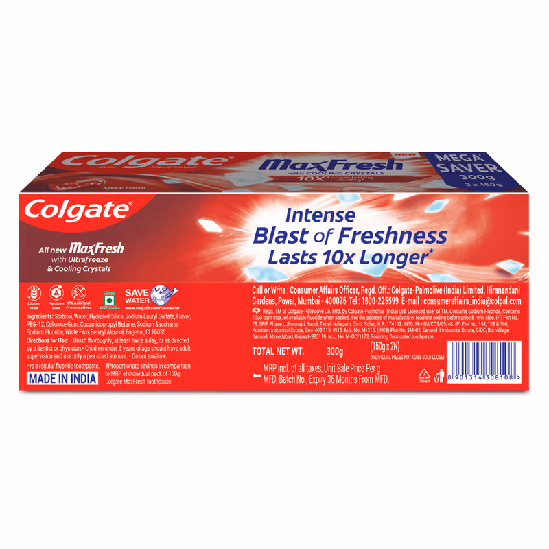 Colgate - Maxfresh - Red Gel Paste - Toothpaste