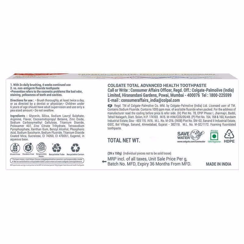 Colgate - Total Active Prevention - Advanced Health Anti-Germ-Toothpaste