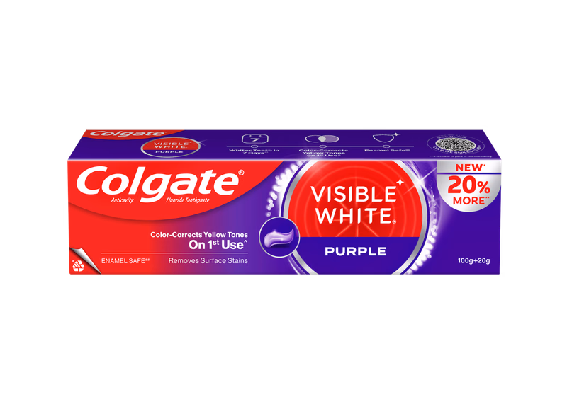 Colgate - Visible White - Purple - Toothpaste for Teeth Whitening