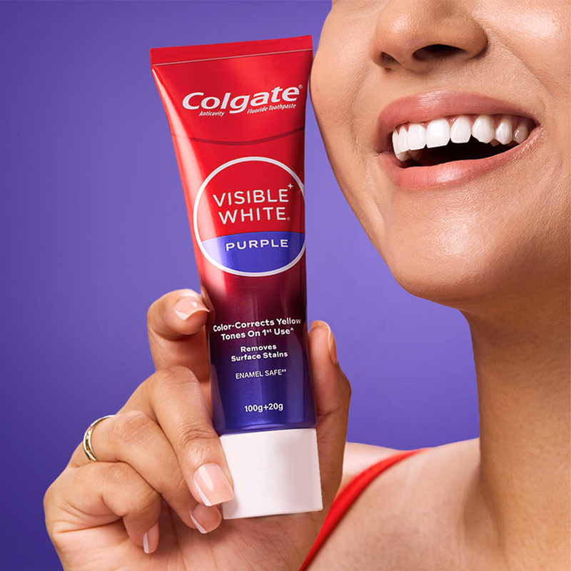 Colgate - Visible White - Purple - Toothpaste for Teeth Whitening