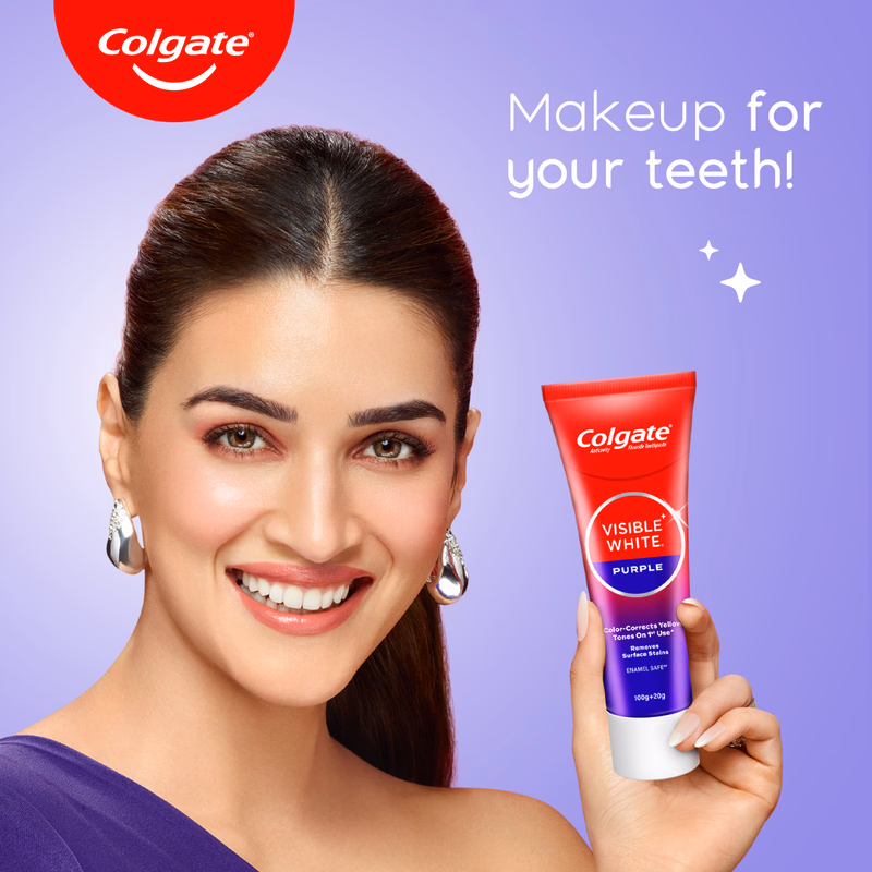 Colgate - Visible White - Purple - Toothpaste for Teeth Whitening