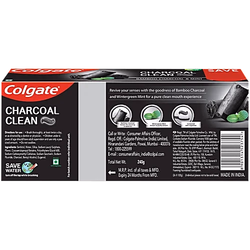 Colgate - Bamboo Charcoal & Mint - Charcoal Clean Gel - Toothpaste