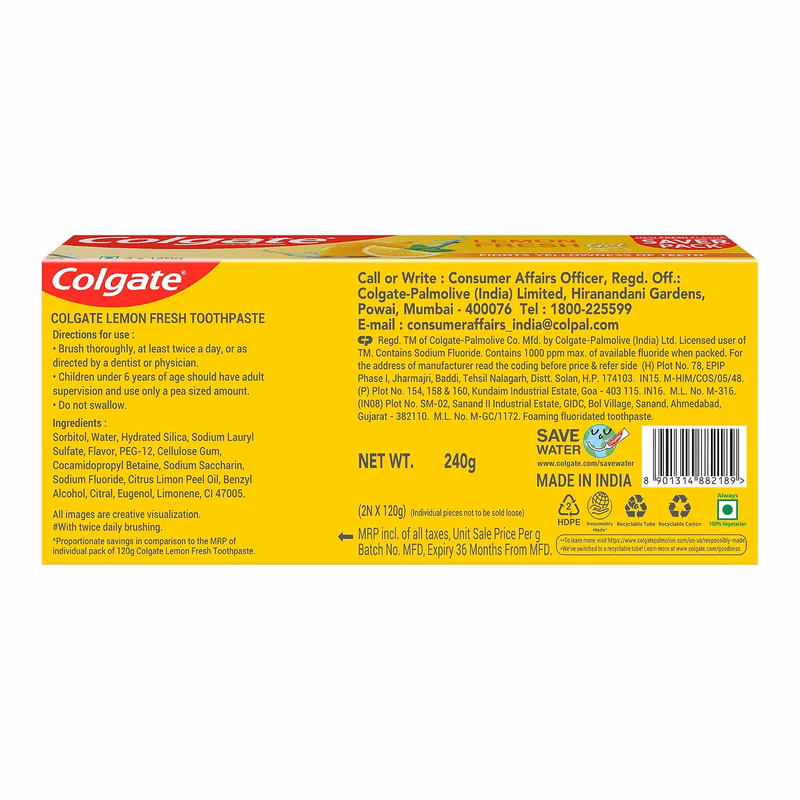 Colgate - Lemon Fresh Gel - Toothpaste