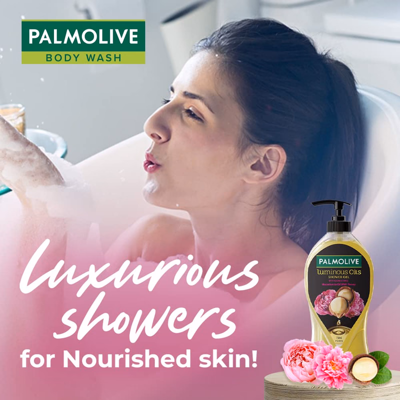 Palmolive - Macadamia Oil & Peony - Luminous Oil - Invigorating - Body Wash