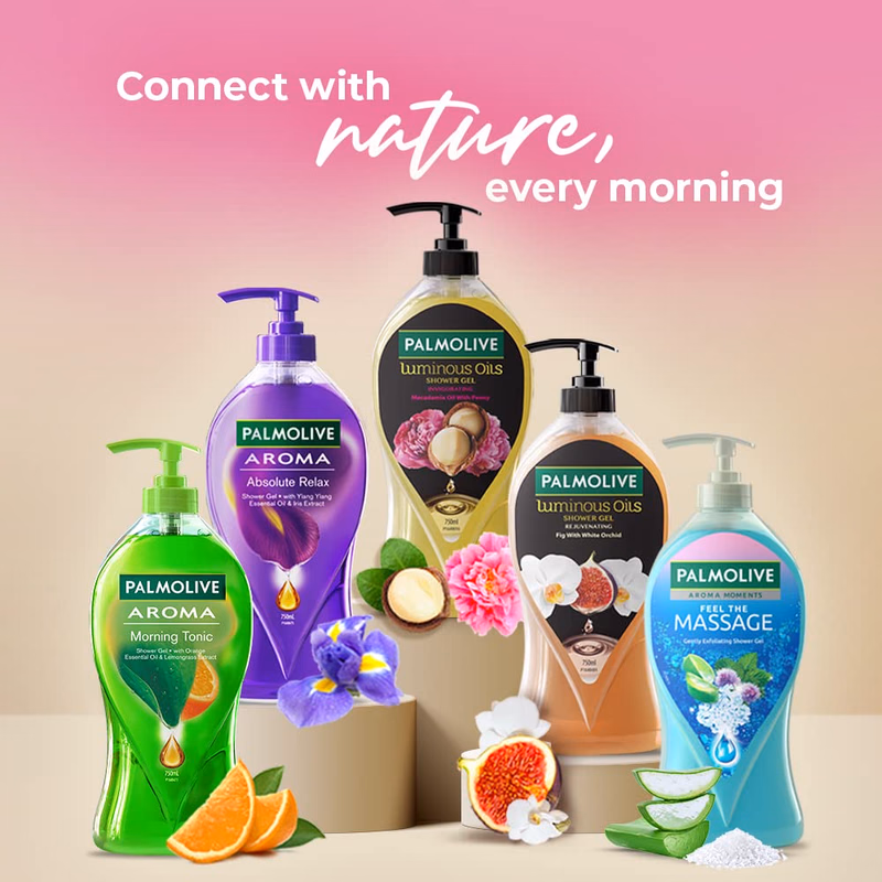 Palmolive - Macadamia Oil & Peony - Luminous Oil - Invigorating - Body Wash