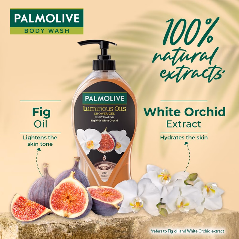 Palmolive - Fig & White Orchid - Luminous Oil - Rejuvenating-Shower Gel