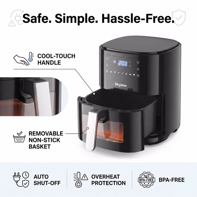 Skyline - Digital Air Fryer - 2000 Watts