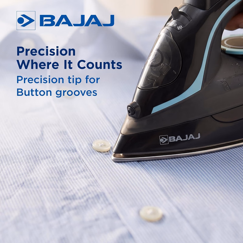 Bajaj - Steam Iron - Aluminium Soleplate Iron | 2000 Watts