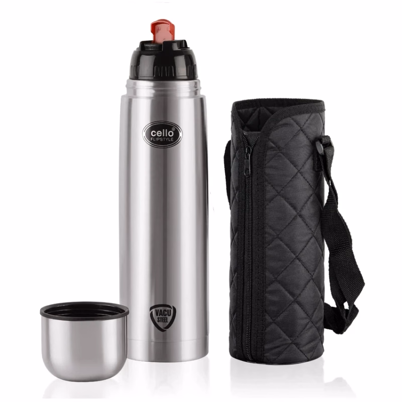 Cello - Flipstyle - Stainless Steel - Hot and Cold - Water Bottle