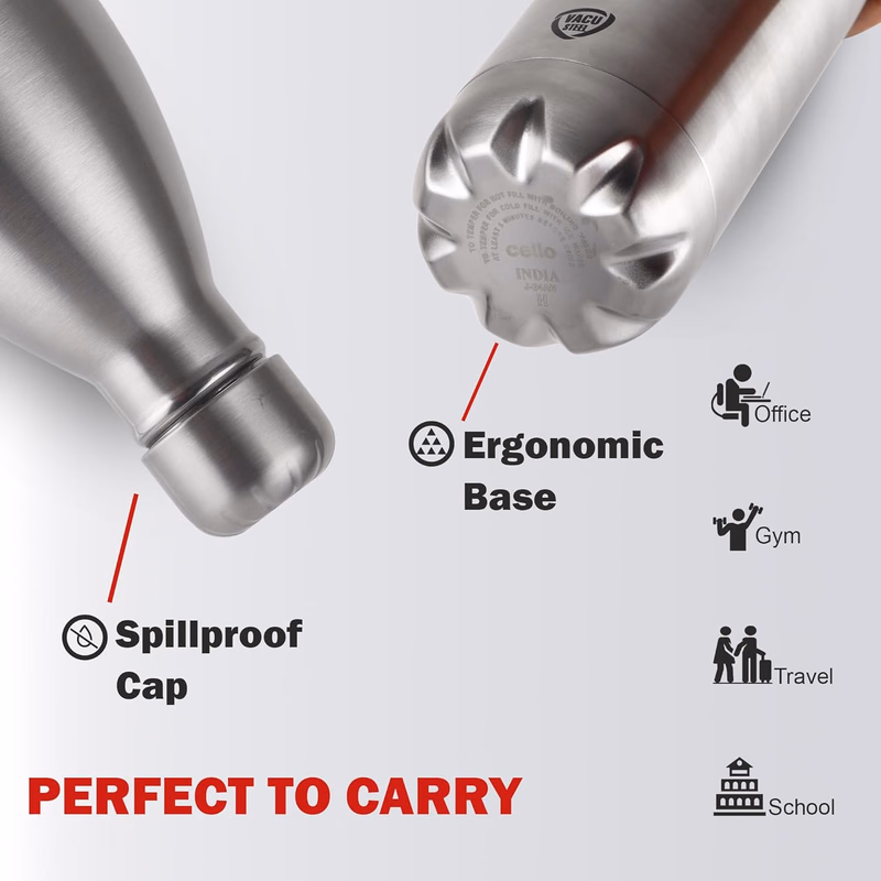 Cello - Swift - Stainless Steel Hot and Cold - Water Bottle
