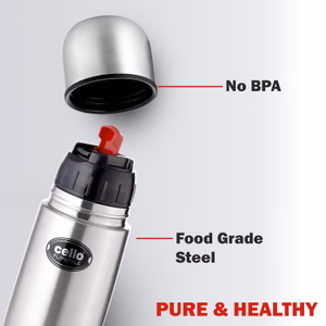 Cello - Flipstyle - Stainless - Steel Hot and Cold - Water Bottle