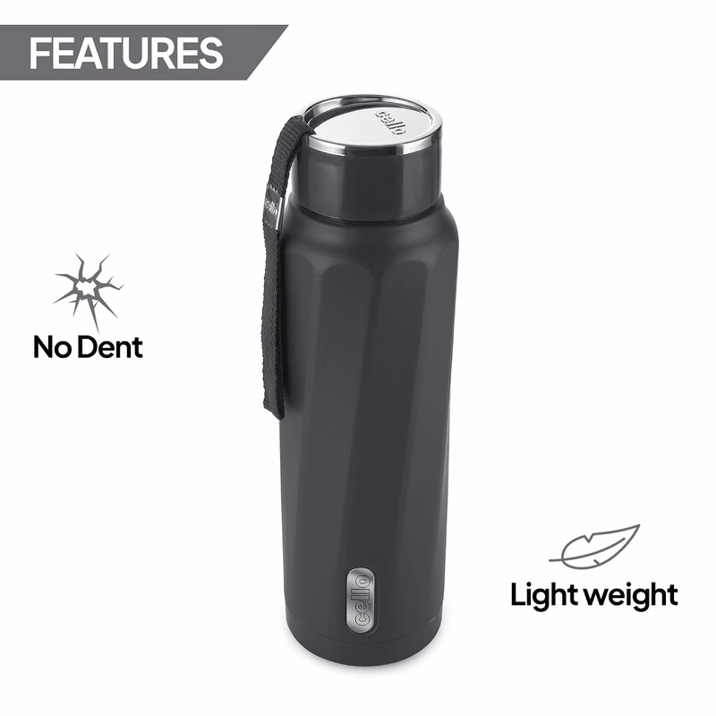 Cello - Puro Steel-X Turbo 600 - Inner Steel Insulated - Water Bottle