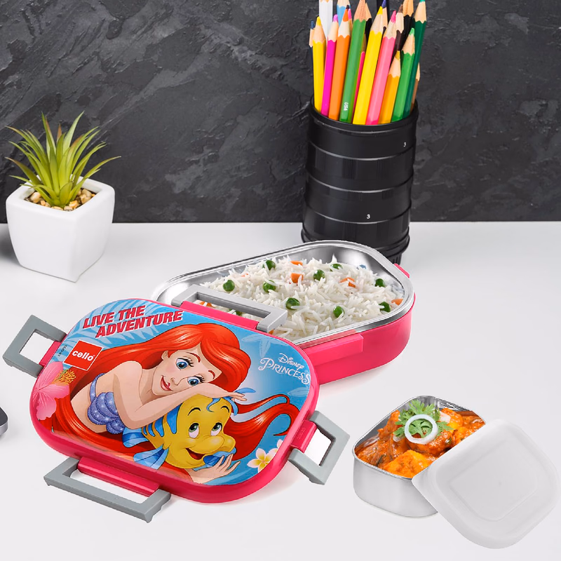Cello - Feast Deluxe Princess - Design Insulated-Lunch Box - Pink