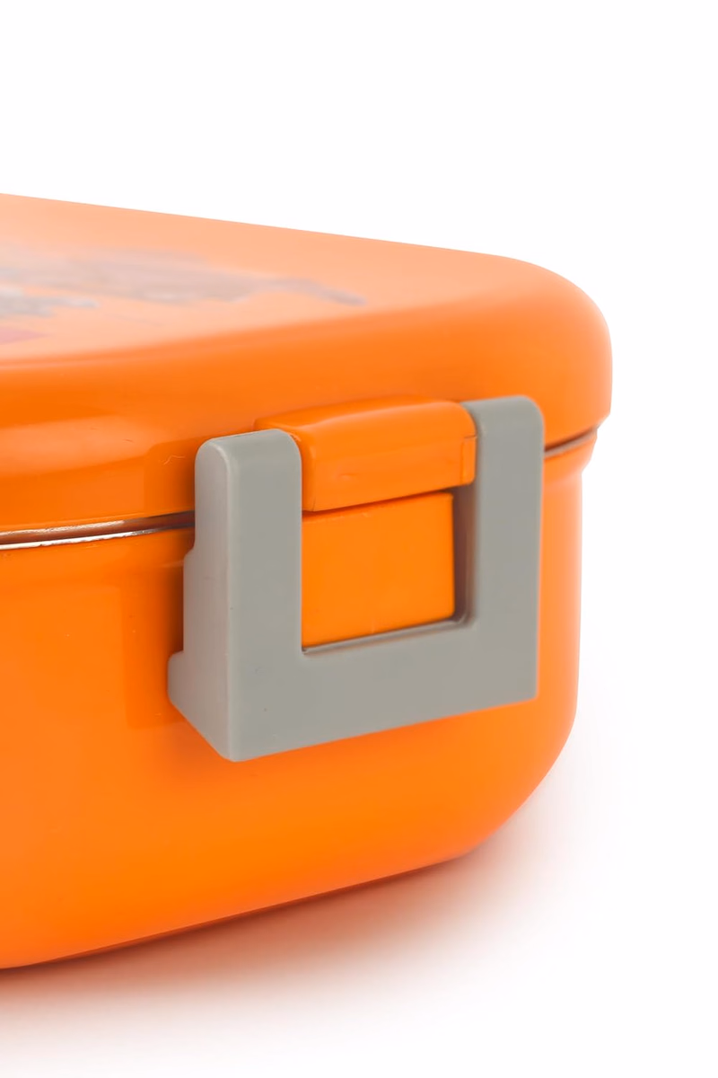 Cello - Feast Deluxe - Hot Wheel - Insulated - Kids Lunch Box with Steel Inner (Orange)