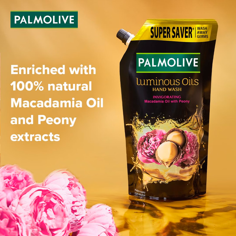 Palmolive - Macadamia Oil and Peony - Luminous Oils - Invigorating Liquid - Hand Wash