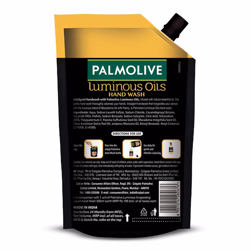 Palmolive - Macadamia Oil and Peony - Luminous Oils - Invigorating Liquid - Hand Wash