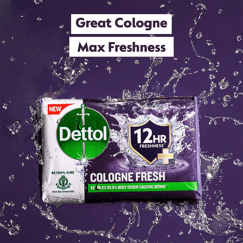 Dettol - Cologne Fresh - Bathing Soap Bar