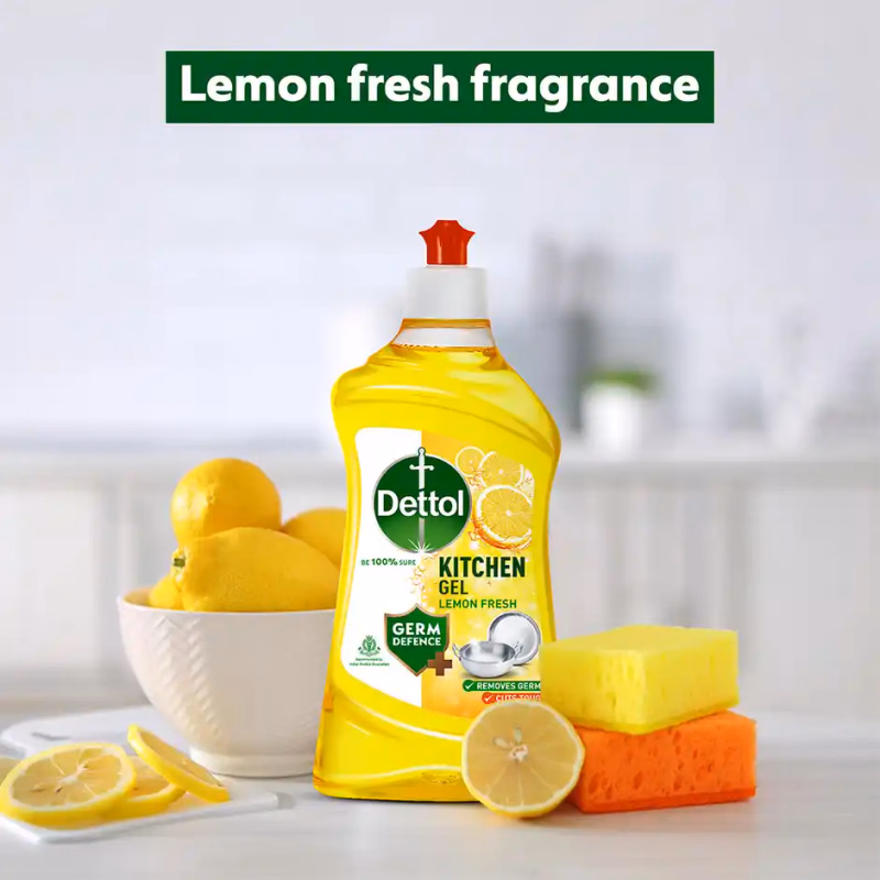 Dettol - Lemon Fresh - Dishwash liquid and Kitchen Gel