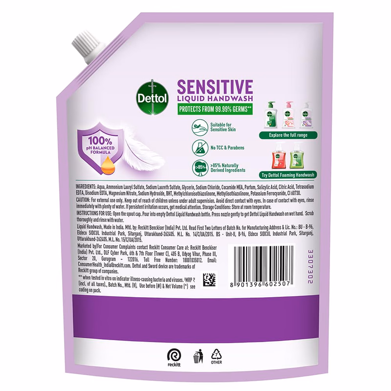 Dettol - Sensitive - Liquid Hand wash Refill