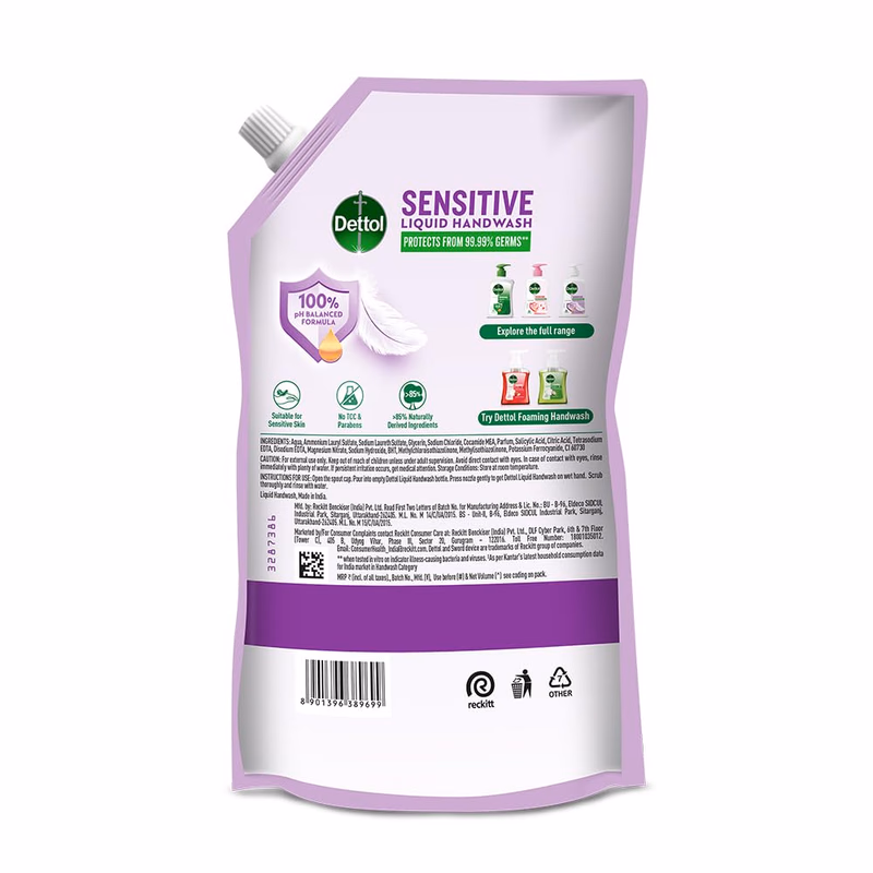 Dettol - Sensitive - Liquid Hand wash Refill