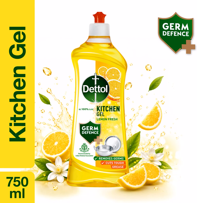 Dettol - Lemon Fresh - Dishwash liquid and Kitchen Gel
