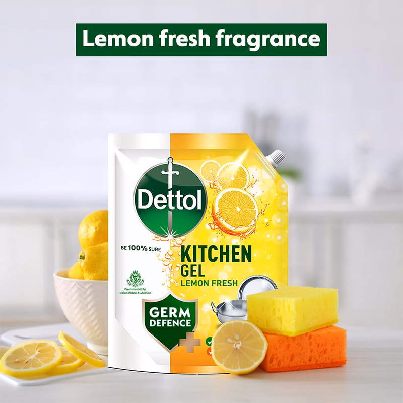 Dettol - Lemon Fresh - Dishwash liquid and Kitchen Gel