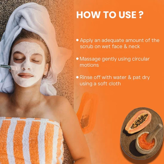Oxyglow Herbals - Papaya Scrub | Removes Dead Skin Cells